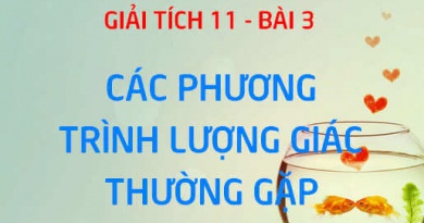 Phương trình lượng giác thường gặp: Phương trình bậc nhất bậc hai đối với sinx cosx và cách giải - Giải tích 11 bài 3